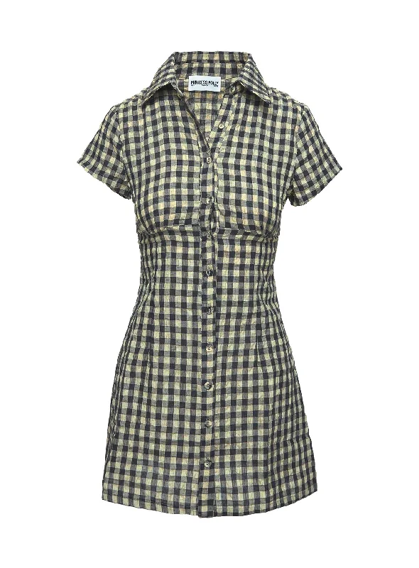 Motley Mini Dress Brown Check