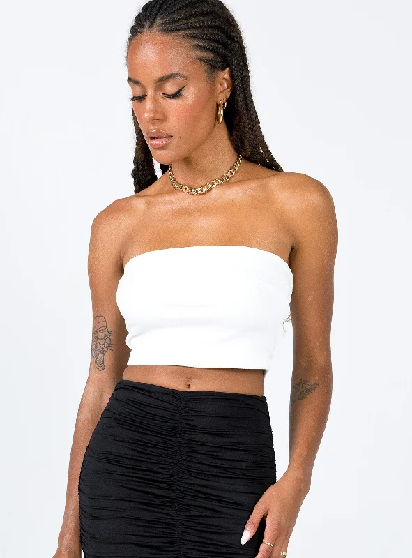 Apollo Strapless Top White