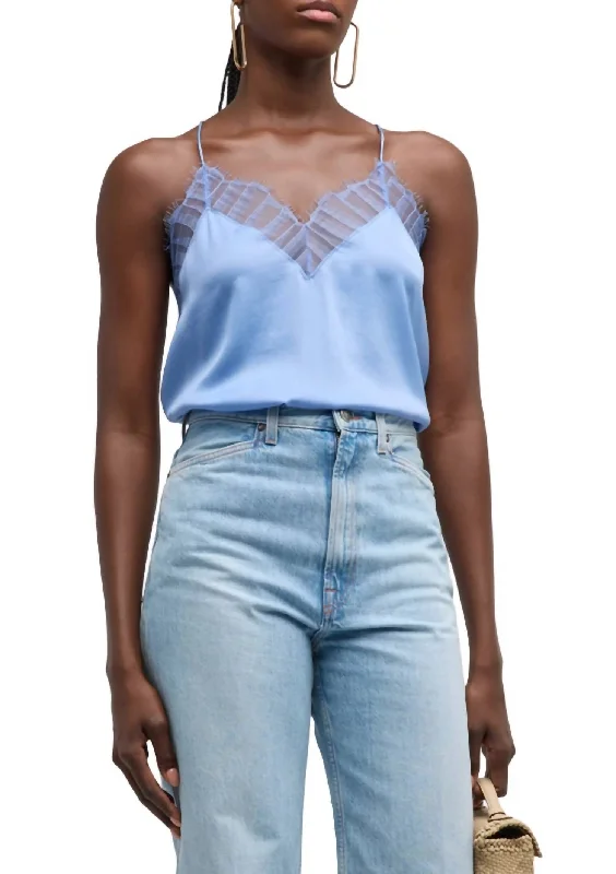 Berwyn Silk Camisole Top In Blue