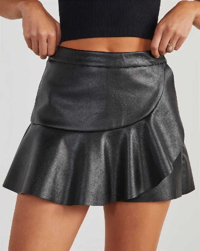 Clueless Faux Leather Mini Skort