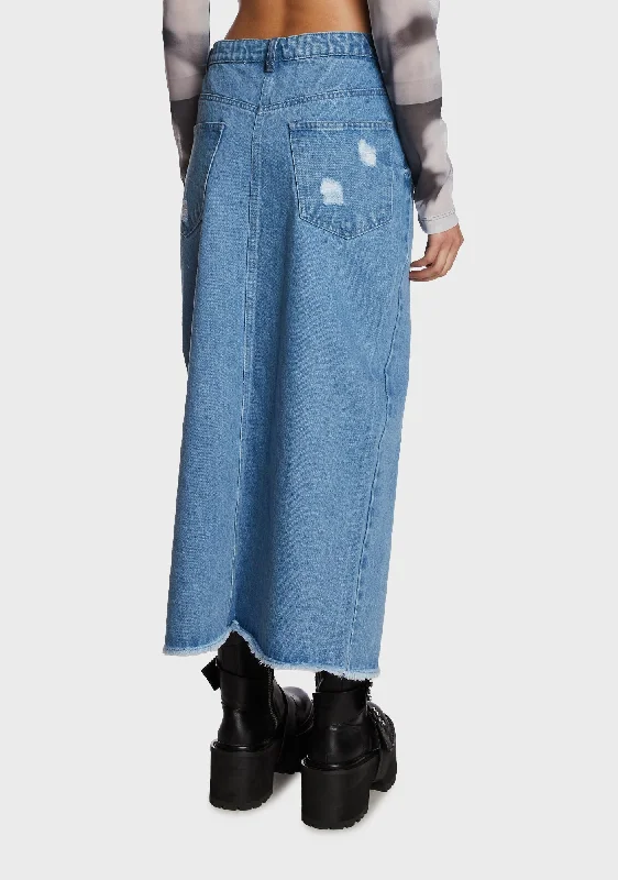 Denim Midi Skirt