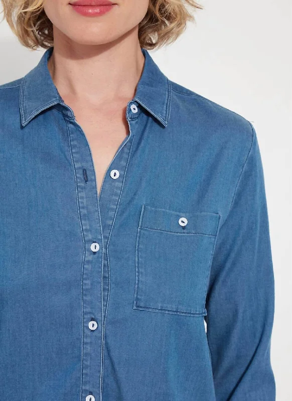 Drew Chambray Shirt In Denim