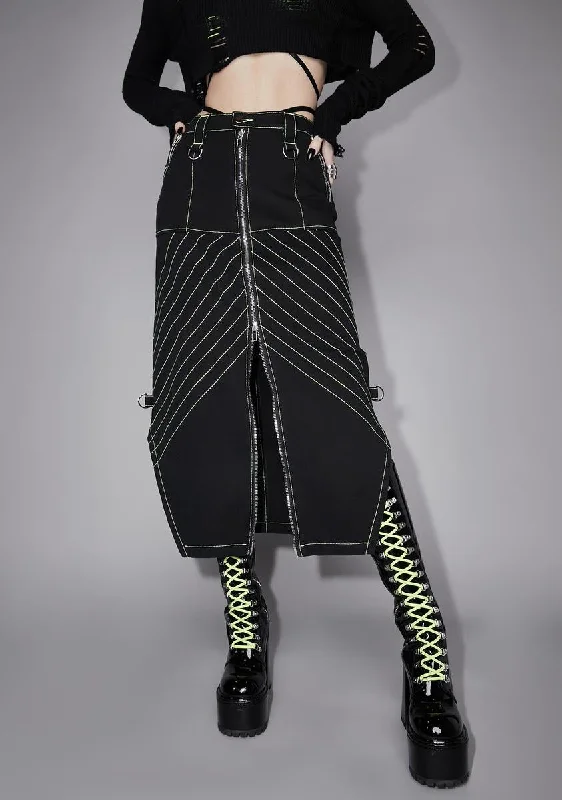 Fallout Stitched Maxi Skirt