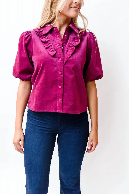 La Bib Top In Violet