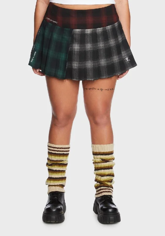 Plus 90s Cynic Plaid Mini Skirt