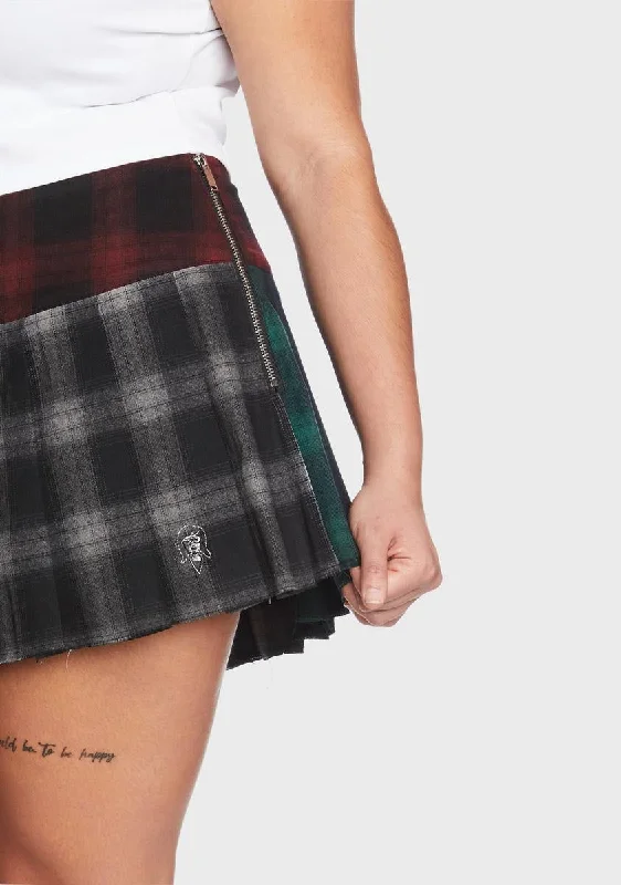 Plus 90s Cynic Plaid Mini Skirt