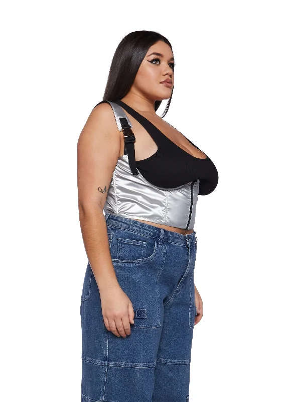 Plus My Type Underbust Corset - Metallic