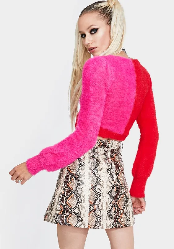 Royce Snakeskin Mini Skirt