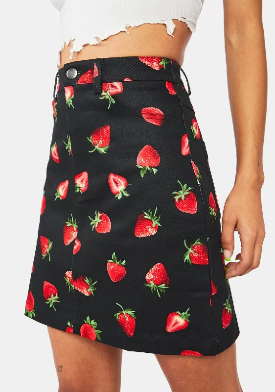 Strawberry Drill Mini Skirt