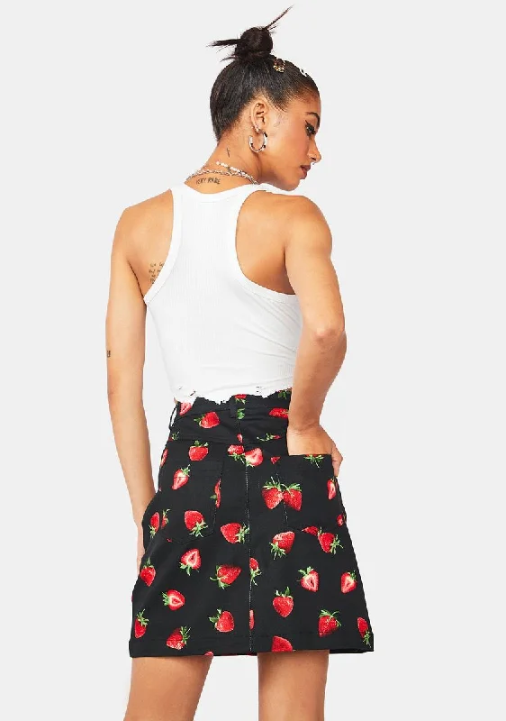 Strawberry Drill Mini Skirt