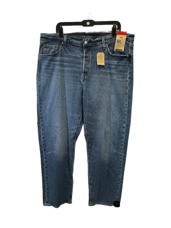 Blue Denim Jeans Straight Levis, Size 18w