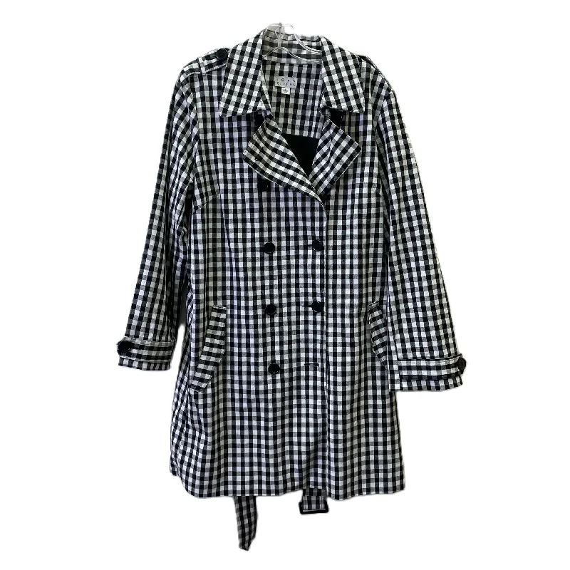 Coat Peacoat By Joan Rivers In Black & White, Size: L