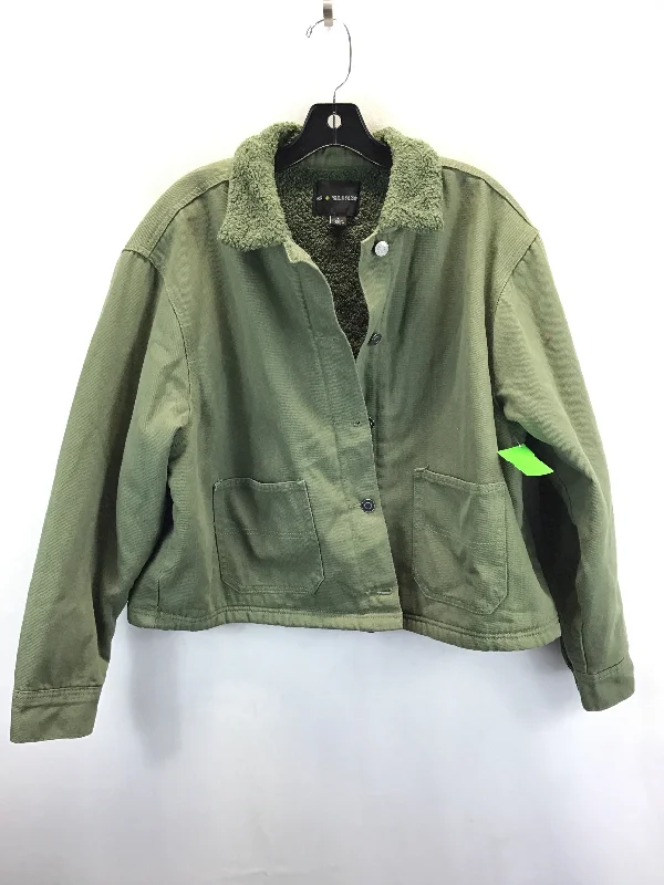 Jacket Denim By Clothes Mentor In Green, Size: S