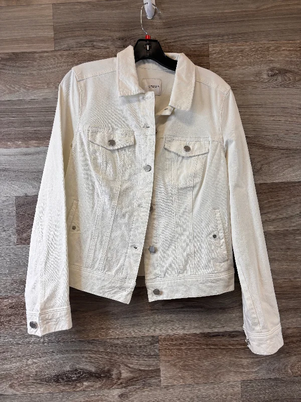 Jacket Denim By Liverpool In Cream, Size: S