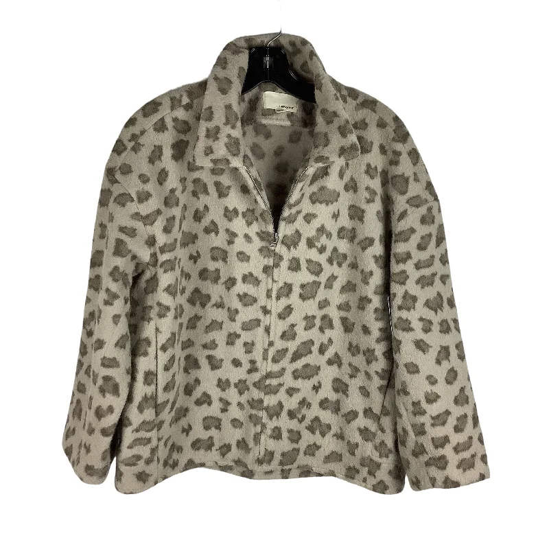 Jacket Faux Fur & Sherpa By Clothes Mentor In Animal Print, Size: M