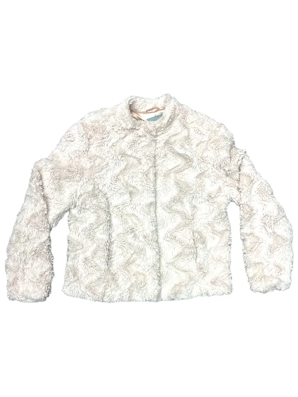 Jacket Faux Fur & Sherpa By Cmc In Beige, Size: M