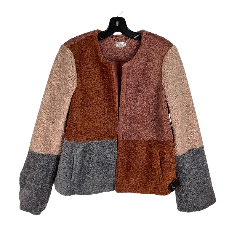 Jacket Faux Fur & Sherpa By Ecru In Multi-colored, Size: M