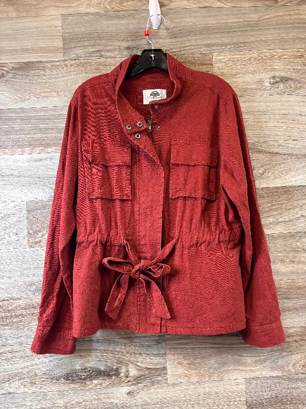 Jacket Utility By Clothes Mentor In Red, Size: Xl