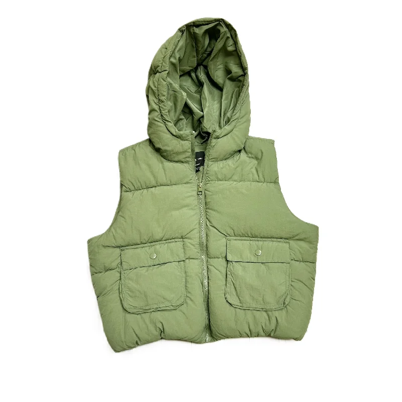 Vest Puffer & Quilted By Love Tree In Green, Size: L