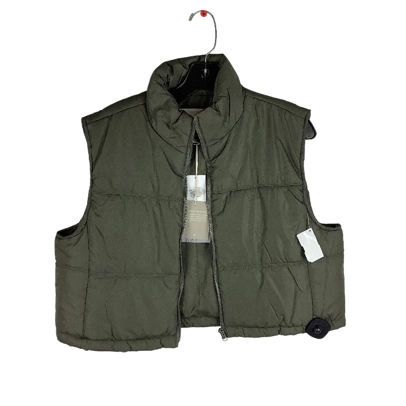 Vest Puffer & Quilted By Thread And Supply In Green, Size: M