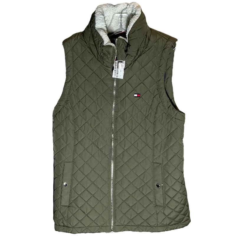 Vest Puffer & Quilted By Tommy Hilfiger In Green, Size: S