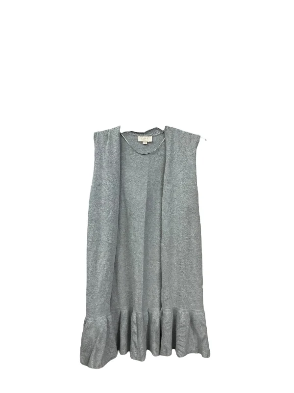 Vest Sweater By Loft In Grey, Size: L