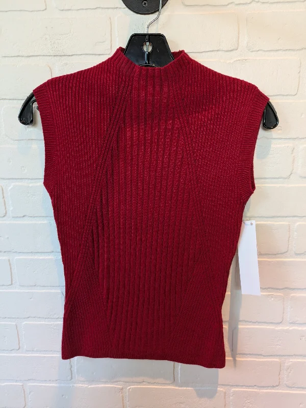 Vest Sweater By Philosophy In Red, Size: Xs