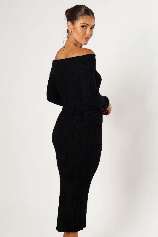 Charlotte Knitted Set - Black