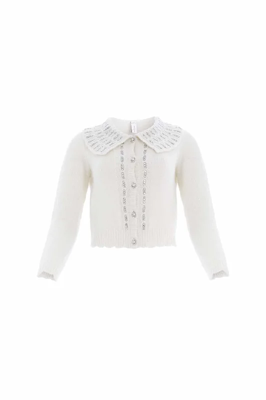 Embellished Collar Short Cardigan