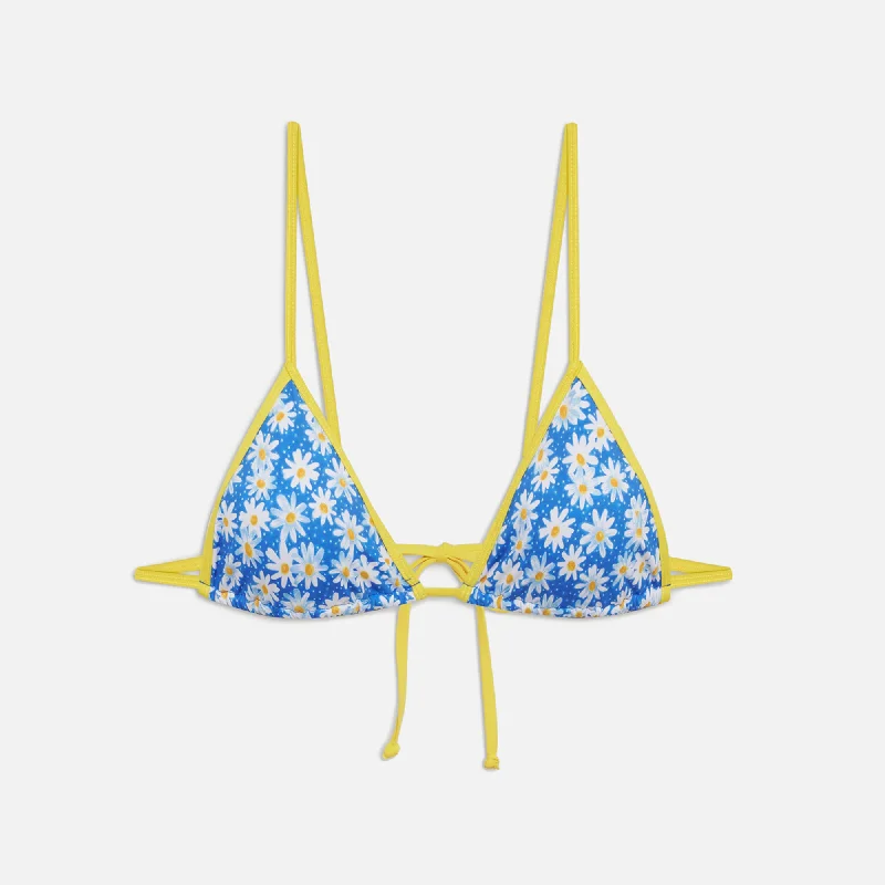 Frankies Bikinis Lumia Top - Blue Daisy