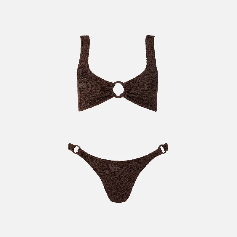 Hunza G Hallie Bikini - Metallic Chocolate