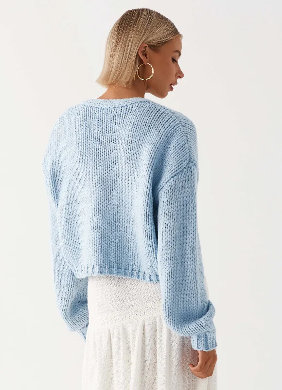 Jasleen Knit Cardigan - Blue