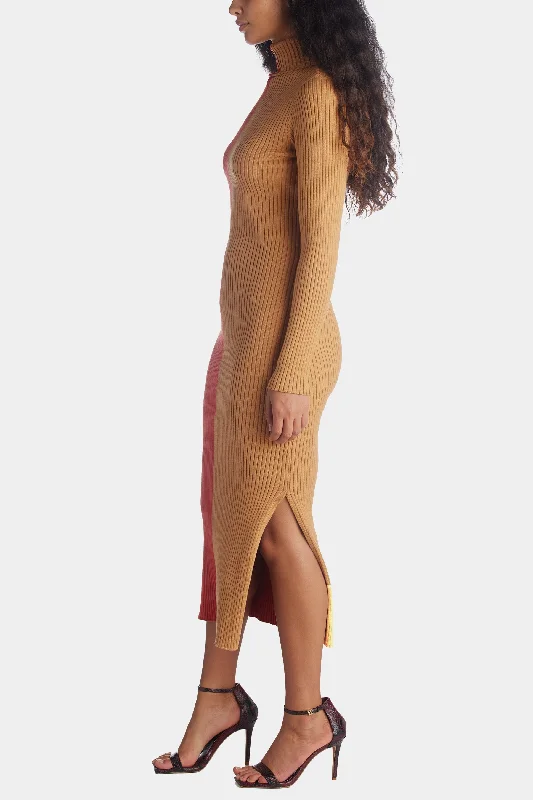 Jodie Color Block Midi Sweater Dress