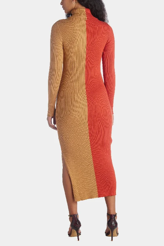 Jodie Color Block Midi Sweater Dress