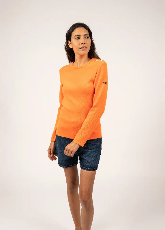 Marée authentic sailor jumper - slim fit, in wool (ORANGE FLUO)