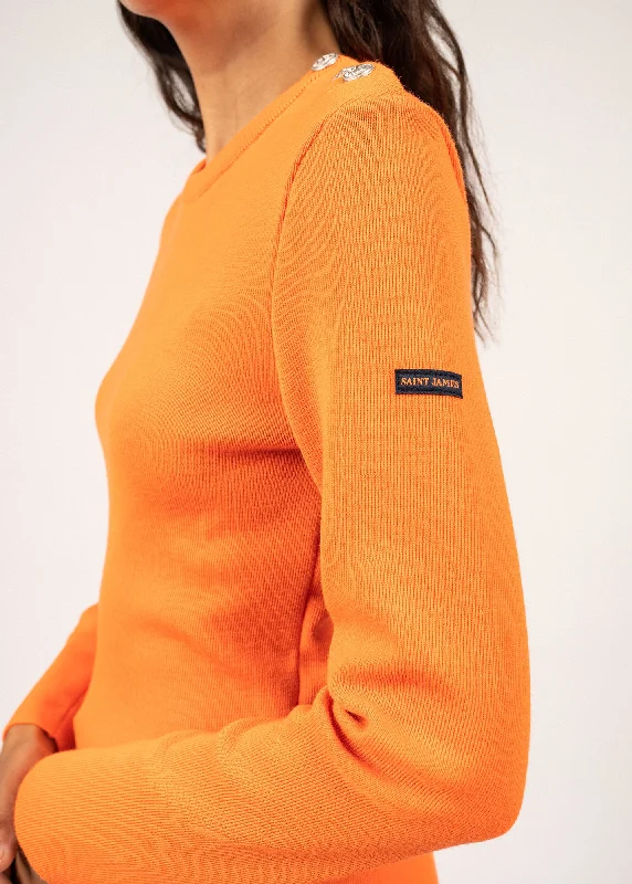 Marée authentic sailor jumper - slim fit, in wool (ORANGE FLUO)