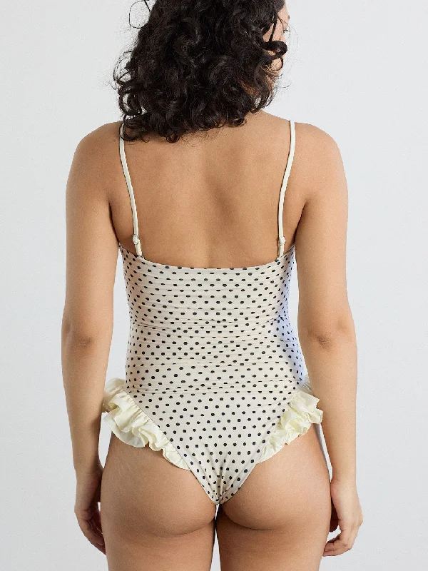 Margot One Piece - White Polka