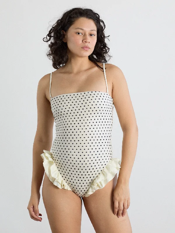 Margot One Piece - White Polka