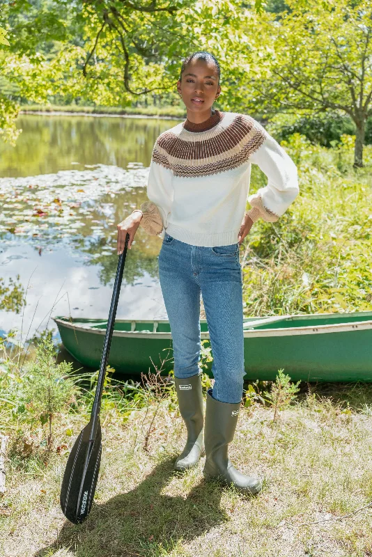 Neutral Color Block Sweater