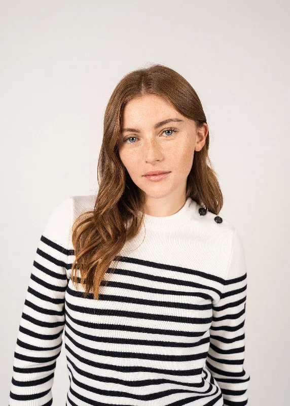 Rochefort striped sailor jumper - in wool (ECUME/NAVY)