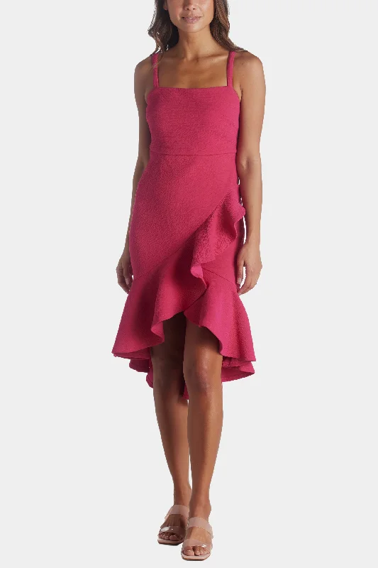 Square Neck Mermaid Midi Dress