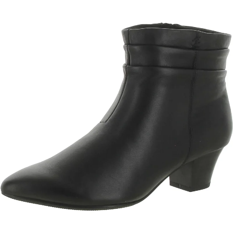 Teresa Skip Womens Leather Almond Toe Booties