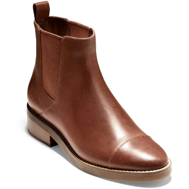 Womens Faux: Faux Leather Chelsea Boots