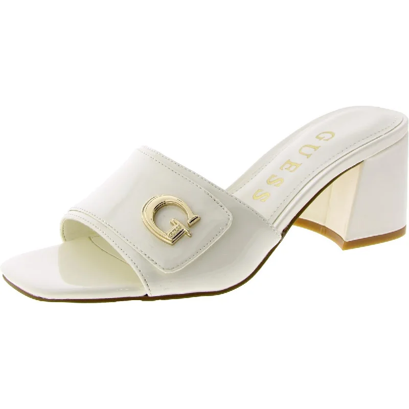 GALLA 12 Womens Patent Leather Slip On Mule Sandals