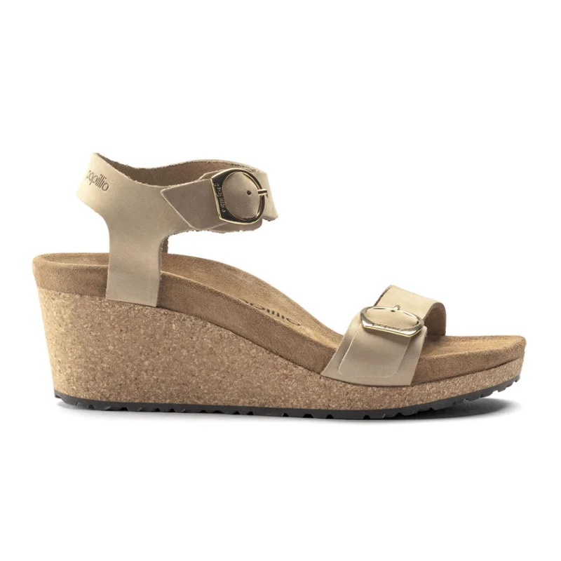 Birkenstock Soley Ring-Buckle Wedge Sandal (Women) - Sandcastle Leather