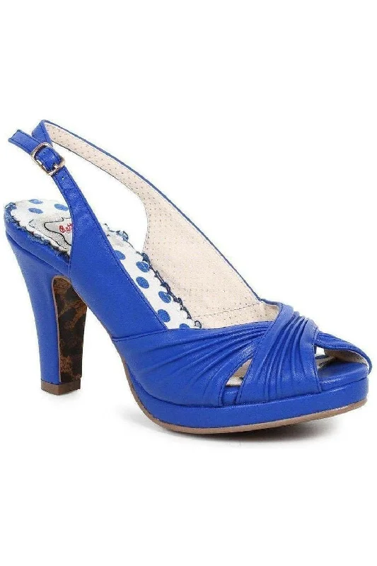 BP401-SELENE Sandal | Blue Faux Leather