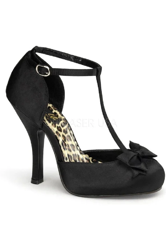 CUTIEPIE-12 Pump  | Black Genuine Satin