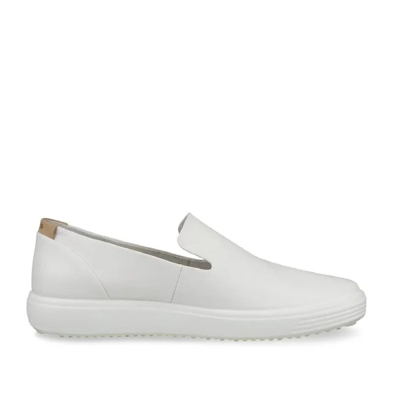 ECCO Women's Soft 7 Slip On in White/Powder