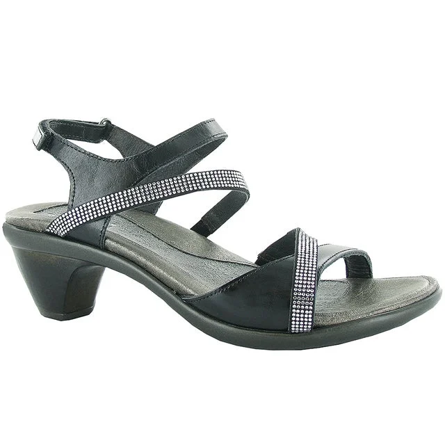 Naot Innovate Black/Rhinestone Leather Sandal (Women's)