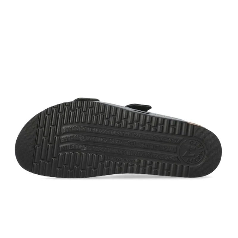 Mephisto Hester Slide Sandal (Women) - Black Vernis Fripe